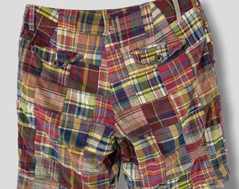 Size 30 Vintage Polo Ralph Lauren Multicolor Patchwork Short Pant
