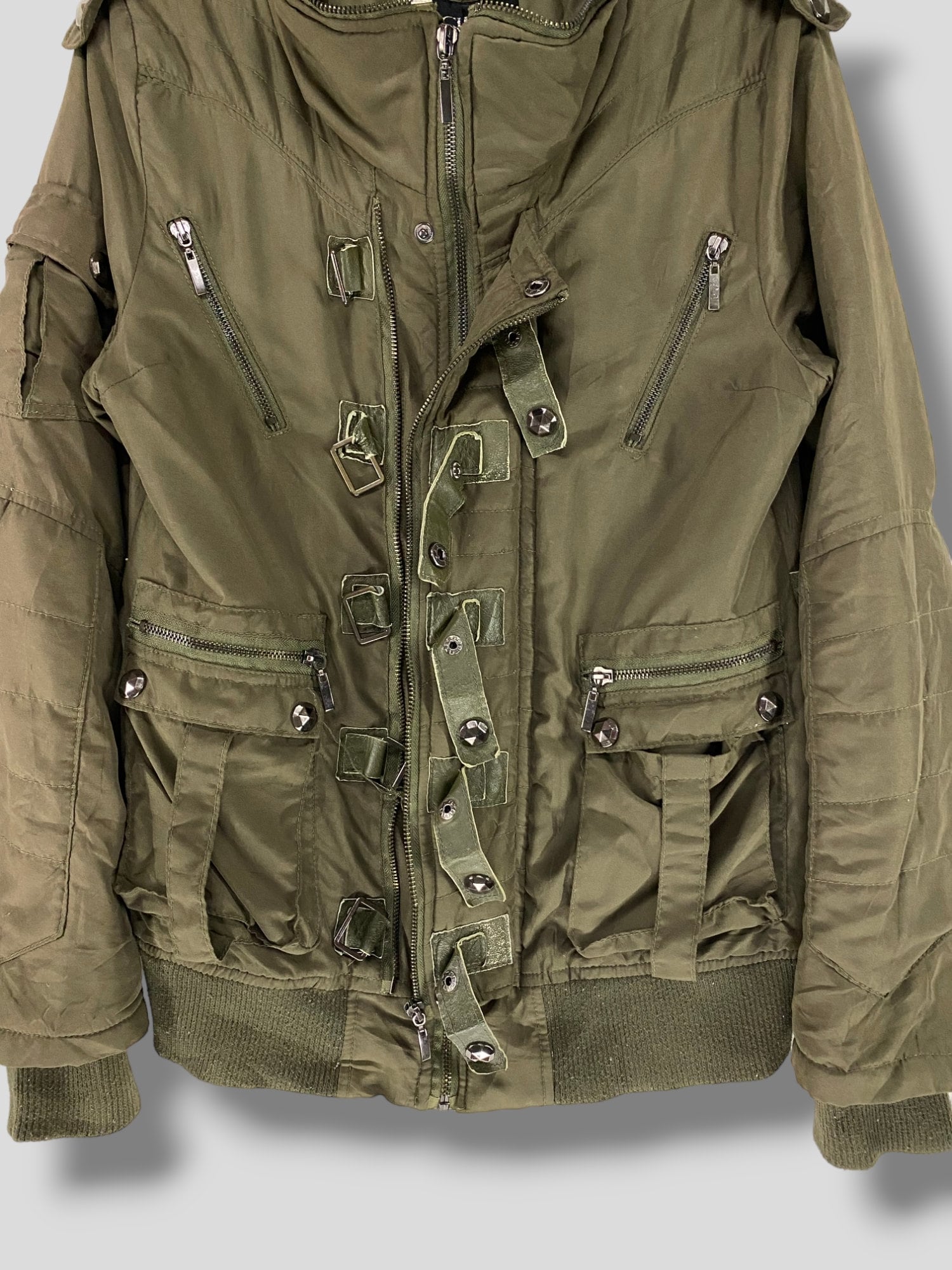 Vintage Y2K Cecil Mcbee Multipocket Bondage Jacket Womenswear Military Parachute Style Tactical Jacket Bomber Windbreaker Green Medium - Etsy Vintage Y2K Cecil Mcbee Multipocket Bondage Jacket Womenswear Military Parachute Style Tactical Jacket Bomber Windbreaker Green Medium - Etsy