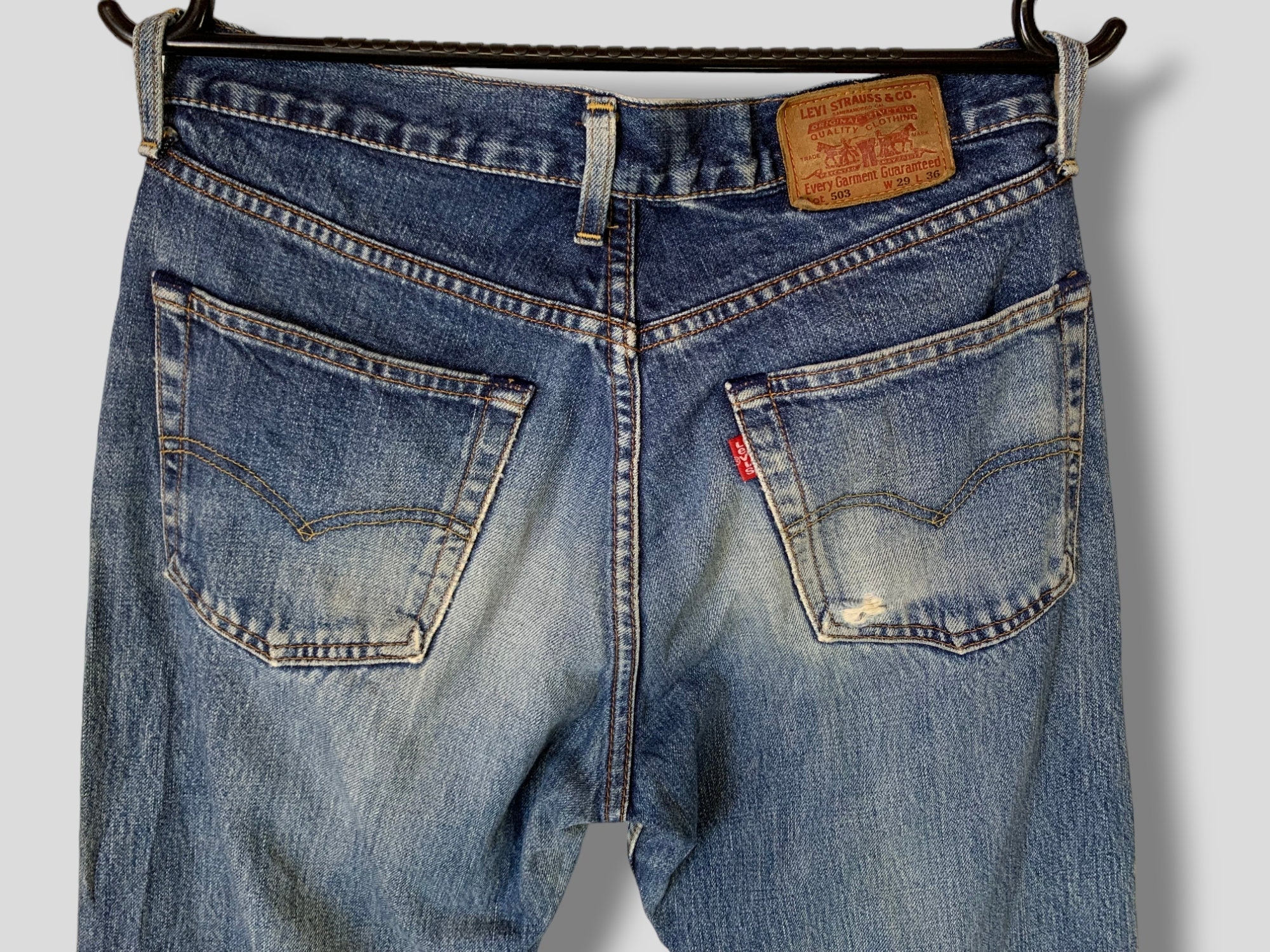 Vintage 90s Levis 503 Distressed Jeans Punk Grunge Style Vintage 90s Levis 503 Distressed Jeans Punk Grunge Style