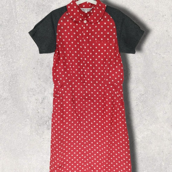 Vintage Comme Des Garcons Polka Dot Wool Sleeve Dress Japanese