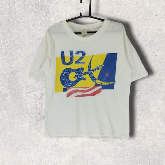 【Lサイズ】90s U2 Lemon Band Tour Tee Navy Vintage 90s U2 Popmart Tour Shirt Lemon Cart USA Navy Size