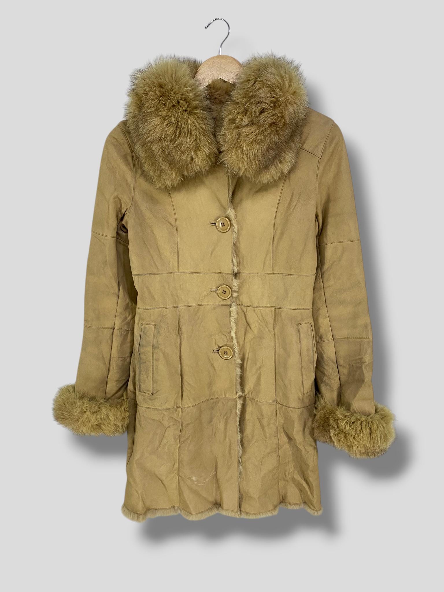 Real Mouton Fur Coat - Etsy