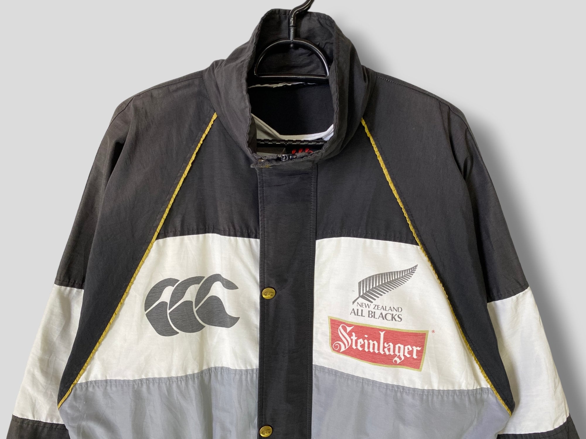 Vintage 90s Canterbury New Zealand All Blacks Steinlager Rugby