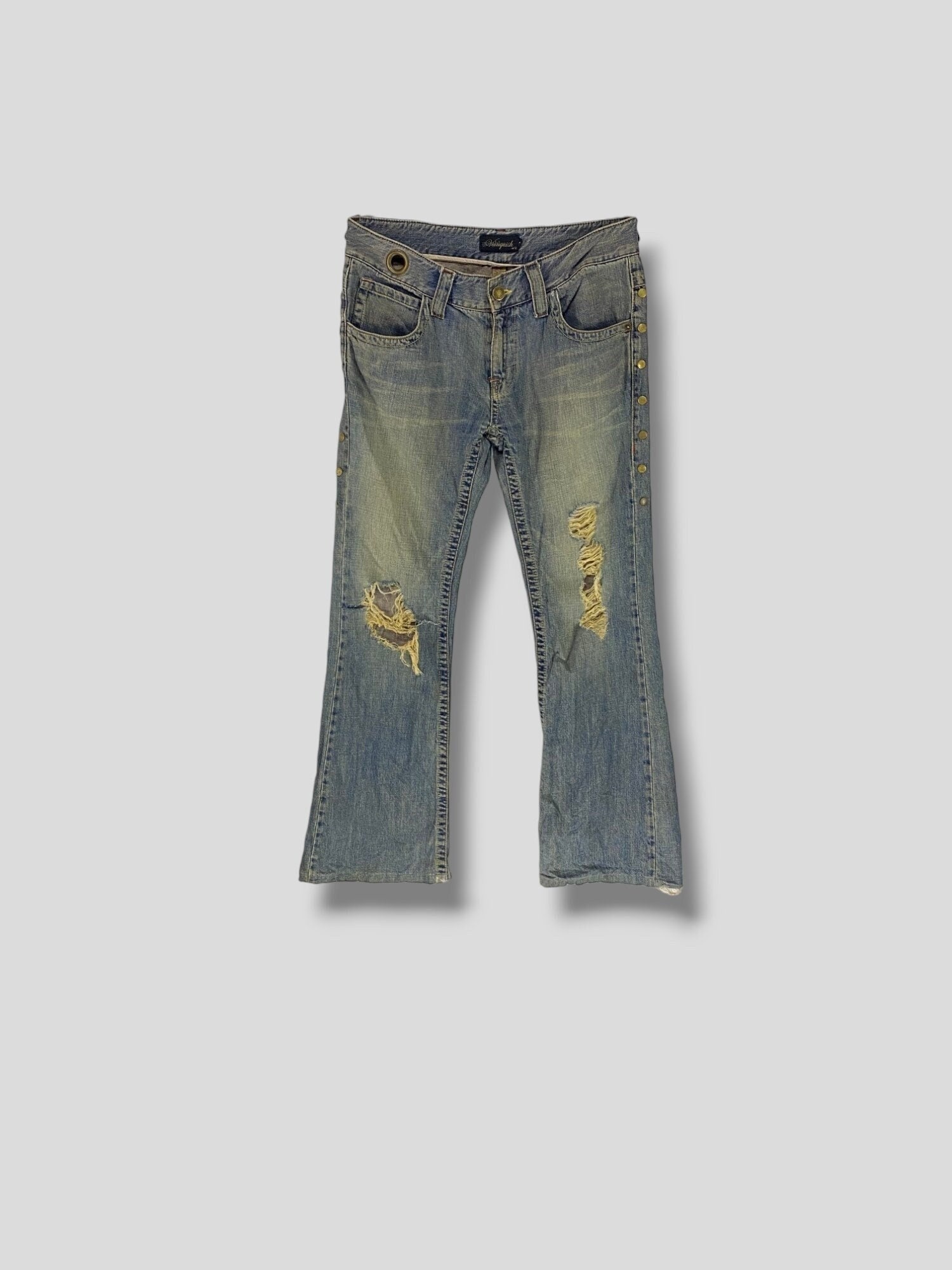 Size 34 Vintage Y2K Vanquish Distressed Low Rise Flare Jeans Size 34 Vintage Y2K Vanquish Distressed Low Rise Flare Jeans