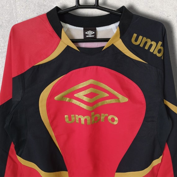 Vintage Umbro pullover jersey sportswear red pull… - image 3