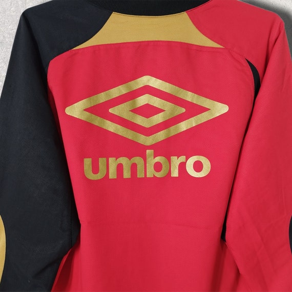 Vintage Umbro pullover jersey sportswear red pull… - image 4