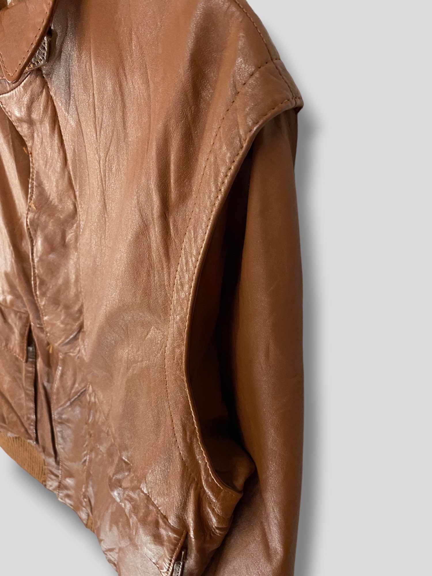 Vintage 90s J & C Haward Inc Type A-2 Cowhide Leather Flight Vintage 90s J & C Haward Inc Type A-2 Cowhide Leather Flight