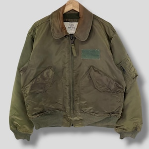 Vintage 70s Isratex CWU 45/P Air Force Aviator Flight Bomber Jacket military outfit outerwear flyers bomber green Medium