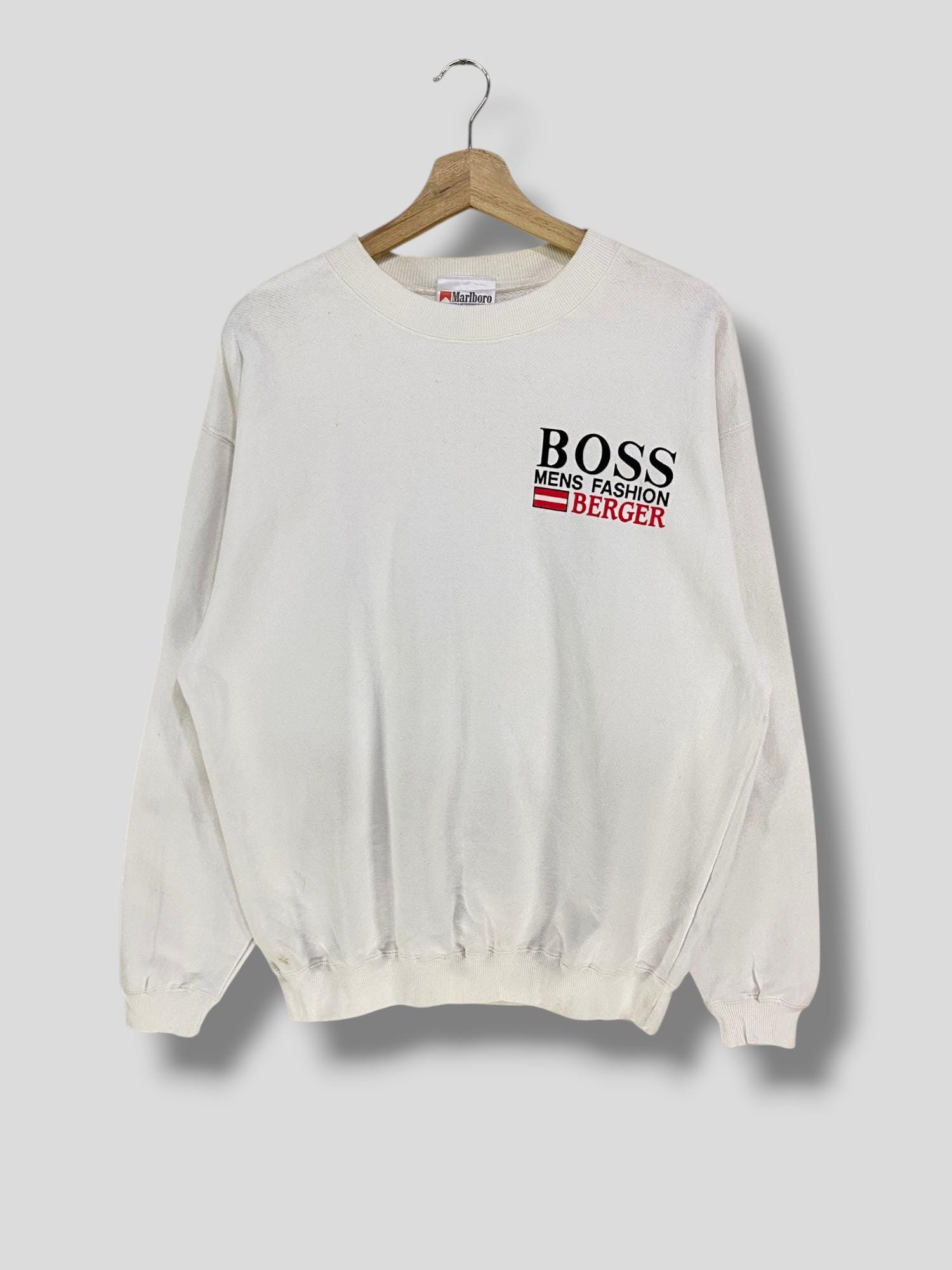 【HUGO BOSS×Marlboro】トレーナー Vintage 90s Marlboro BOSS Mens Fashion Gerhard Berger Sweatshirt