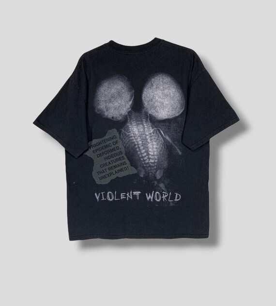 Vintage 90s Misfits Violent World Tshirt Collectible Horror Punk