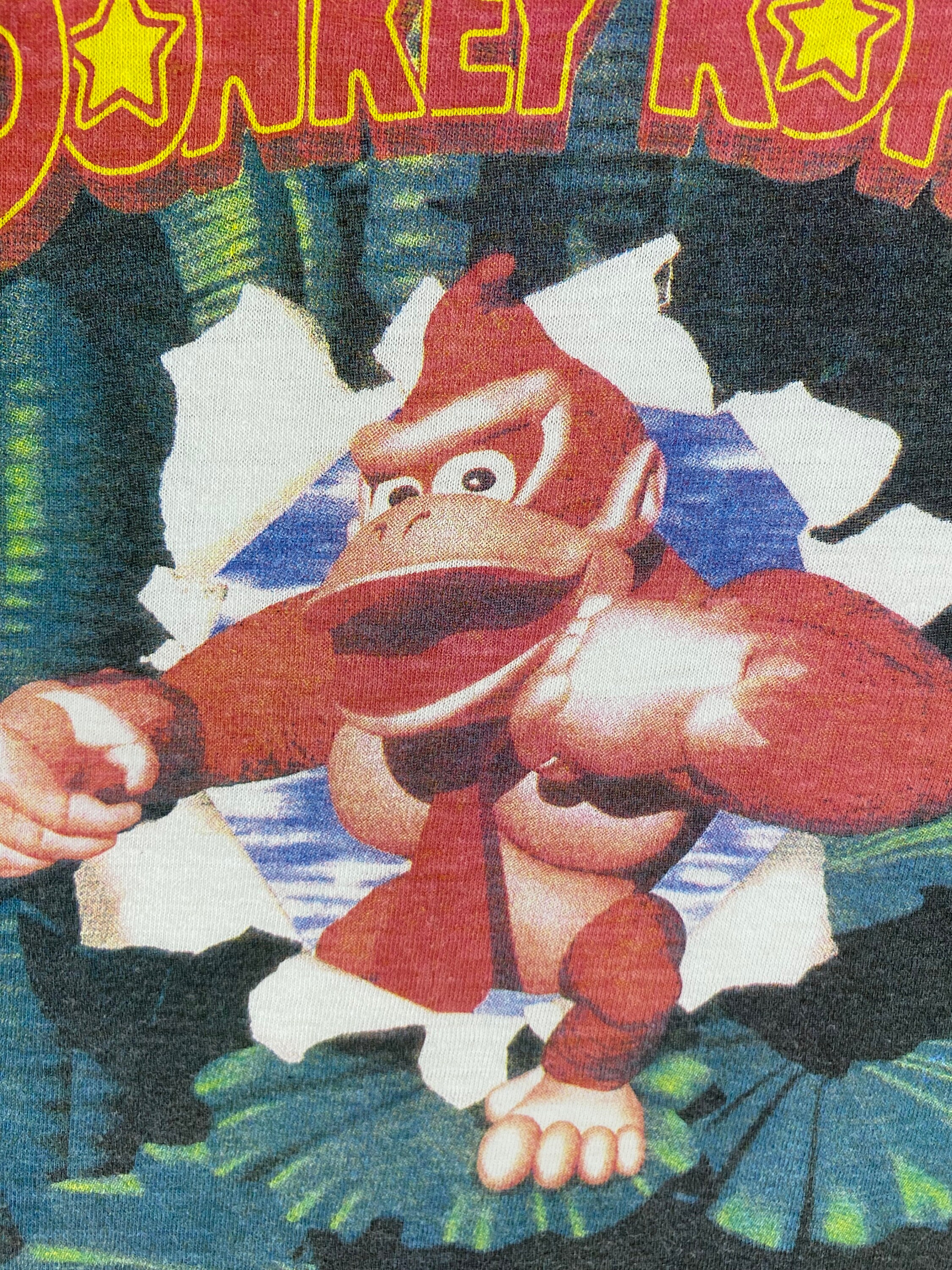 Vintage 90s Super Donkey Kong Video Game Promo Tshirt Nintendo 64