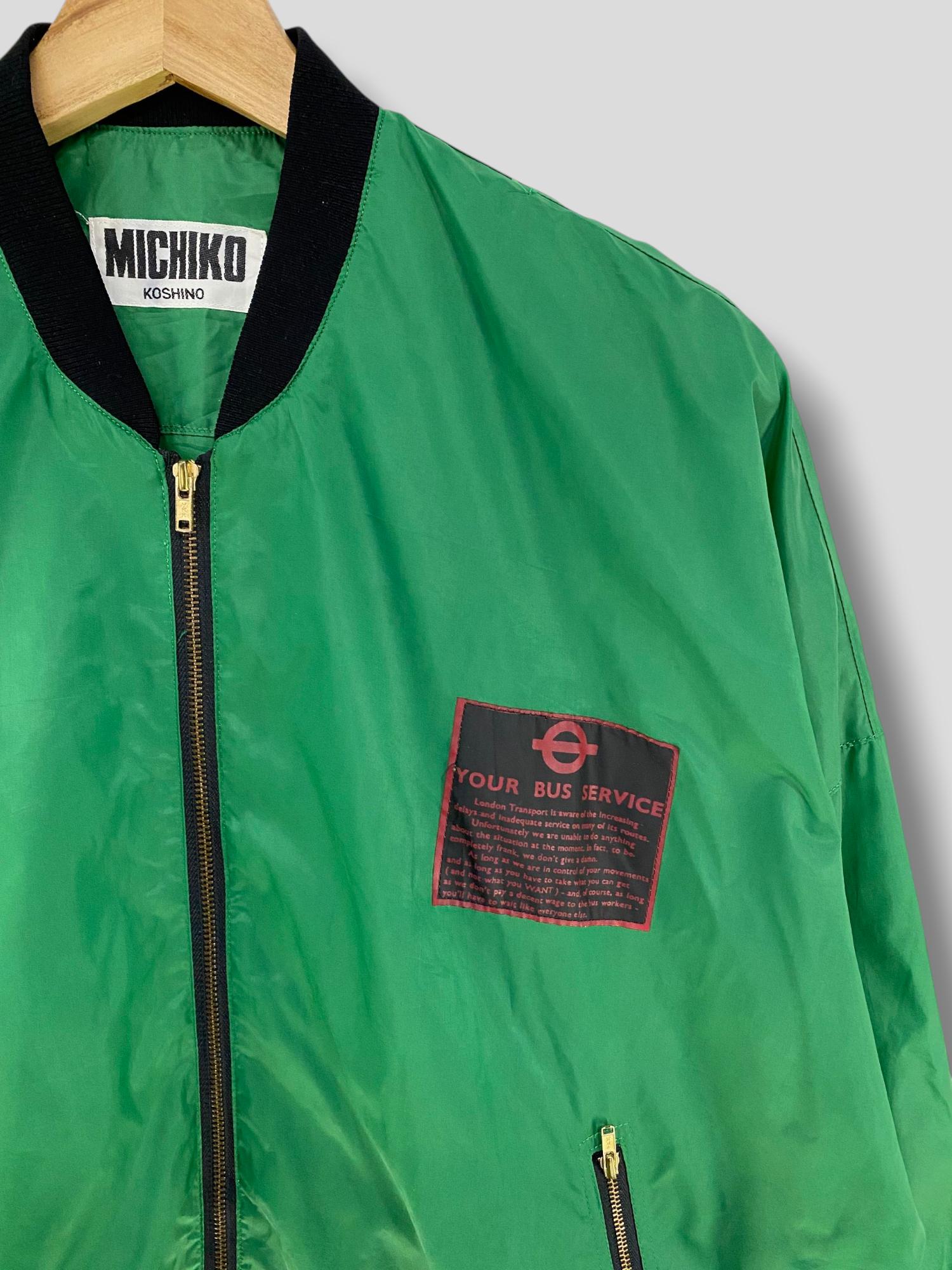 Vintage 90s Michiko London Koshino Nylon Bomber Jacket Designer 