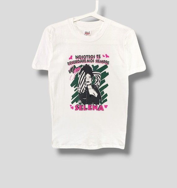 Camiseta vintage de los anos 90 con la frase Te recordaremos de Selena Quintanilla camiseta conmemorativa de la cantante tejana estadounidense camiseta blanca de una sola puntada talla XSmall Etsy Esp...