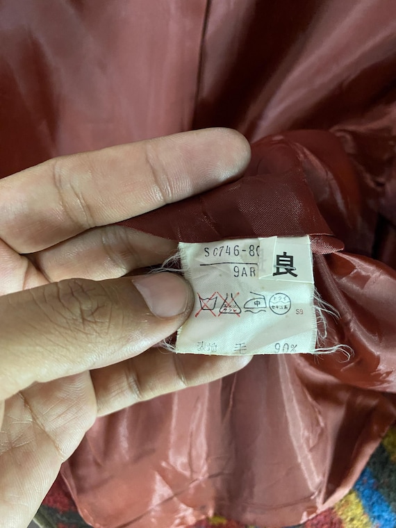 Vintage Trans work native pattern wool cropped ja… - image 7