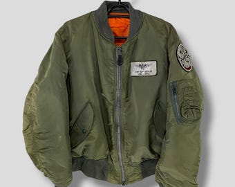 【90's】ALPHA INDUSTRIES MA-1 90s Alpha Industries Ma1 Flyer Two-sided Bomber Jacket | eBay