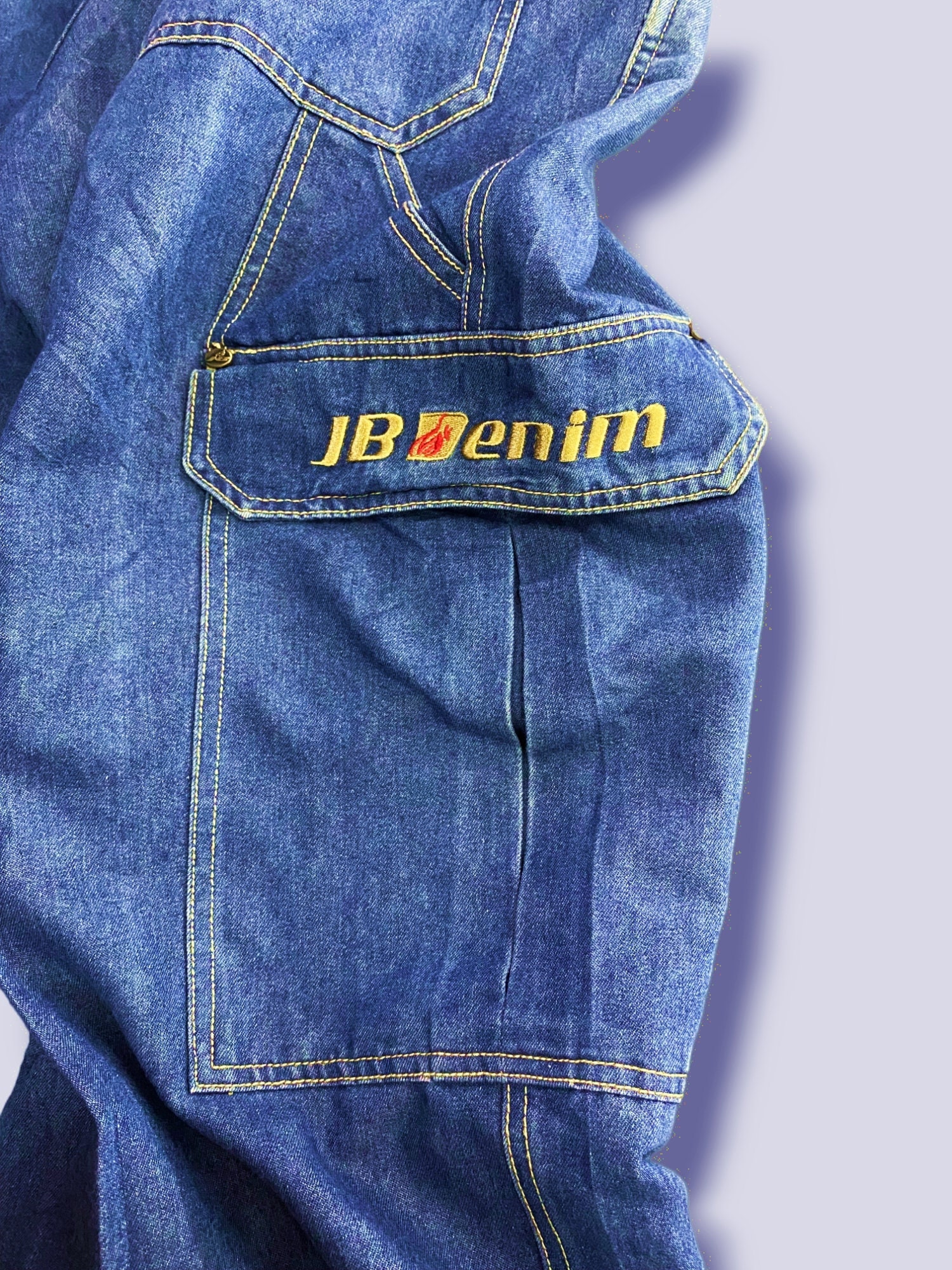Size 35 Vintage Johnny Blaze Baggy Cargo Denim Pant Designer