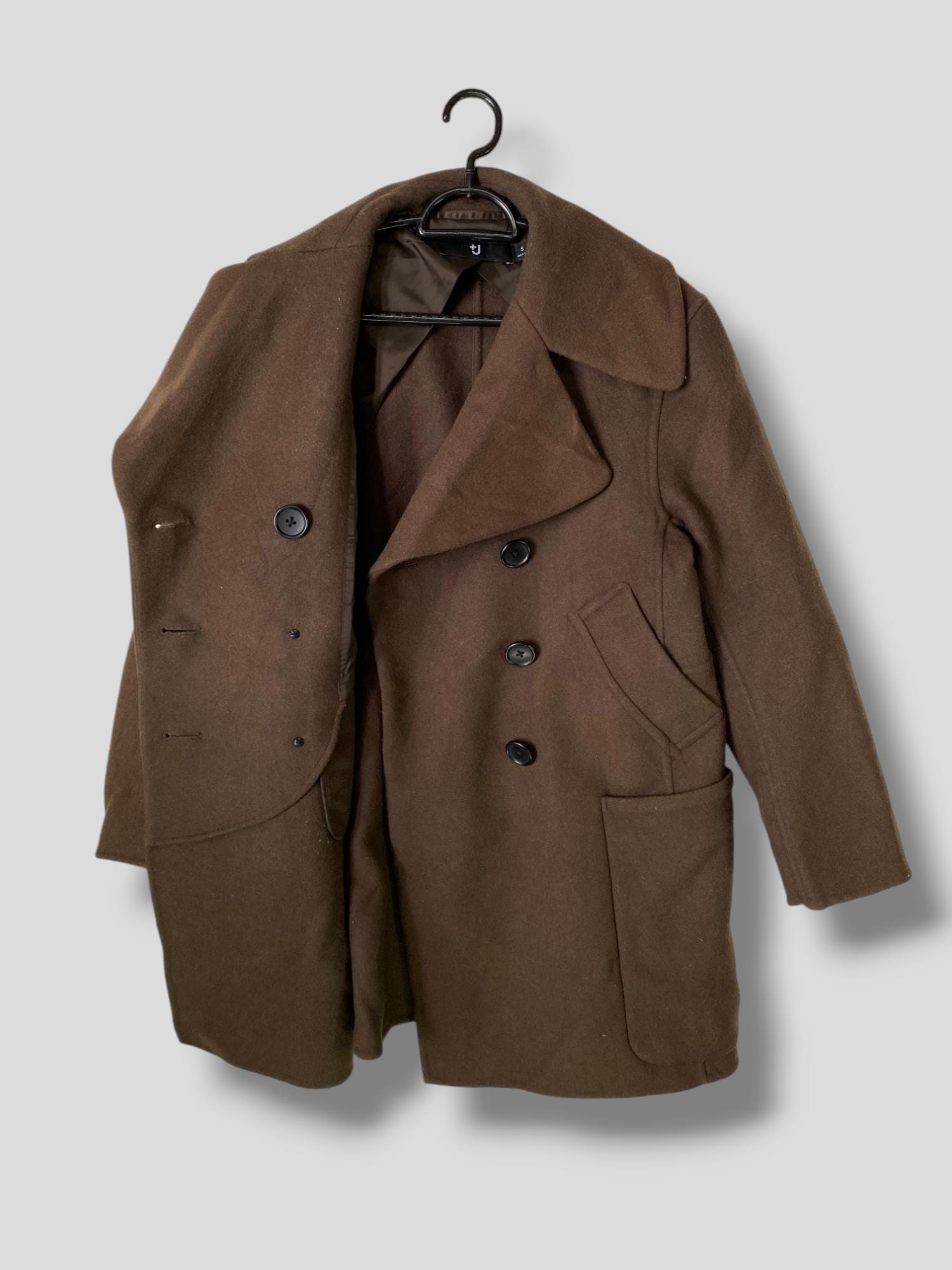 Jil Sander +J Uniqlo Double Breasted Wool Peacoat Designer X