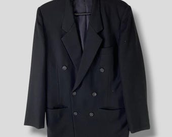 Blazer de lana cruzado vintage Yohji Yamamoto Y's para hombre, diseño vanguardista, informal, abrigo ligero, chaqueta deportiva, pequeño