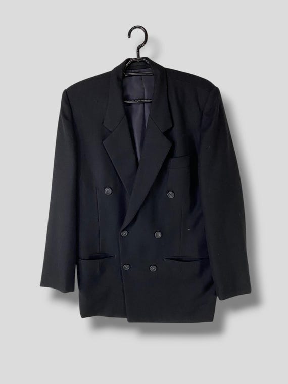 Y’s　ワイズ　ヨウジヤマモト　ウール　ダブルブレストジャケット　ブラック　美品 ヴィンテージ ヨウジヤマモト Y's for men ダブルブレスト