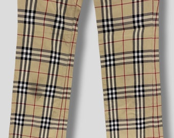 Pantalón a cuadros Burberry Nova Check de talla 28, diseño vintage