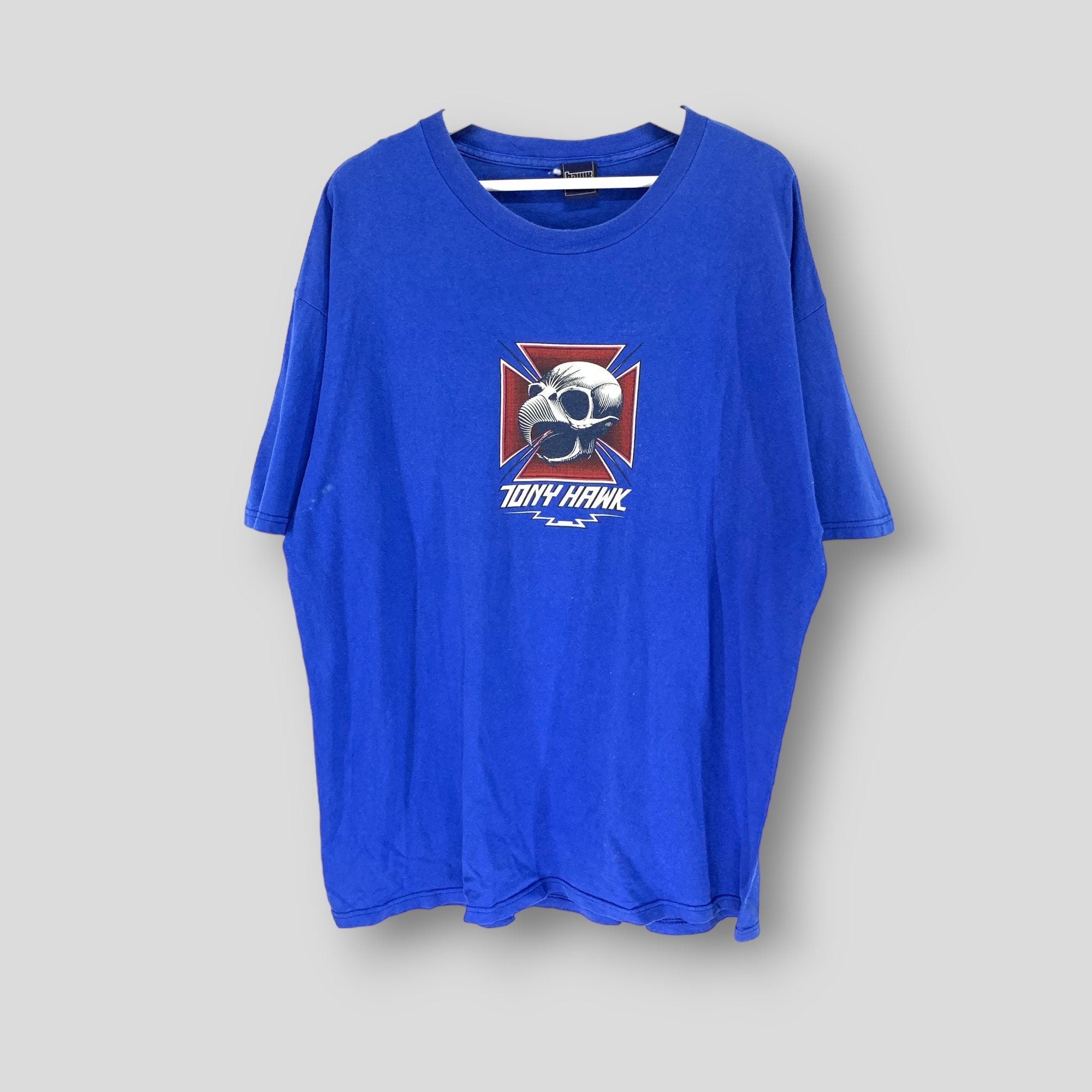 TONYHAWKトニーホーク スカル ヴィンテージT シャツLサイズ 青 TONYHAWKトニーホーク スカル ヴィンテージTシャツ Lサイズ 青