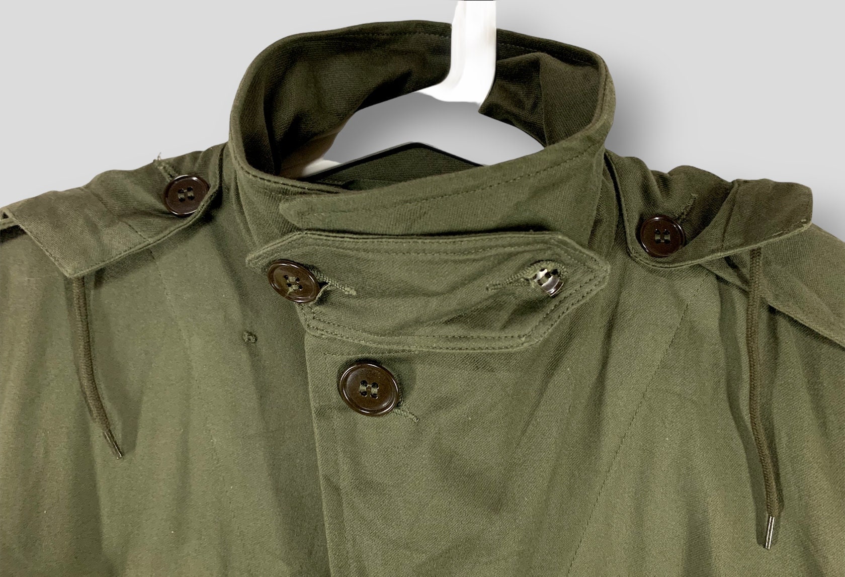 FRENCH MILITARY◇COVETRA MERVILLE/70s/モッズコート/--/--/KHK/無地