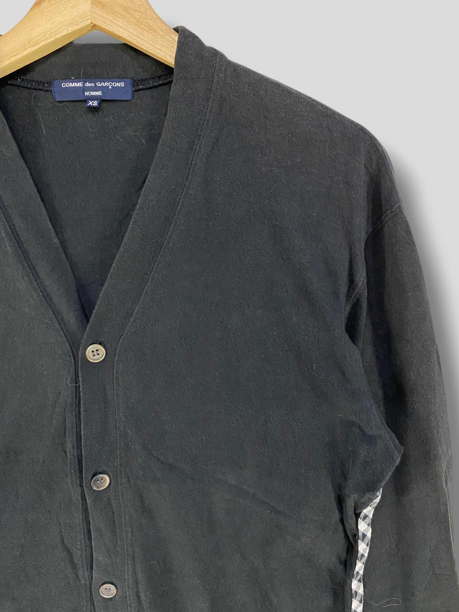Vintage Comme Des Garcons Homme Checkered Trim Cardigan Designer