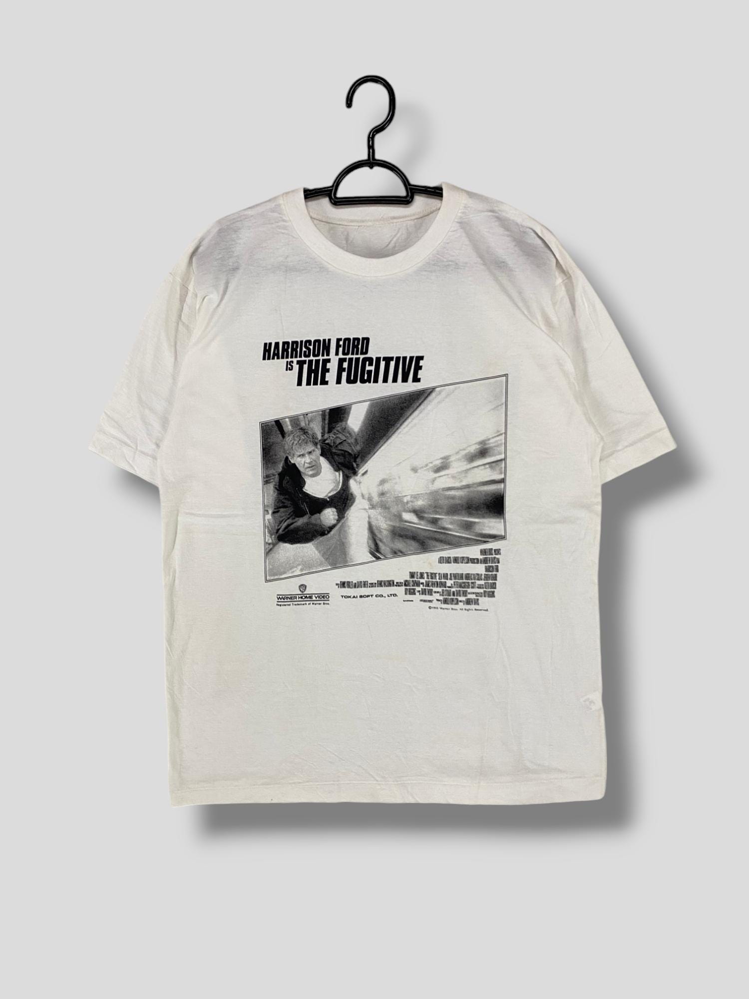 Vintage 90s the Fugitive Movie Promo DEADSTOCK Tshirt American