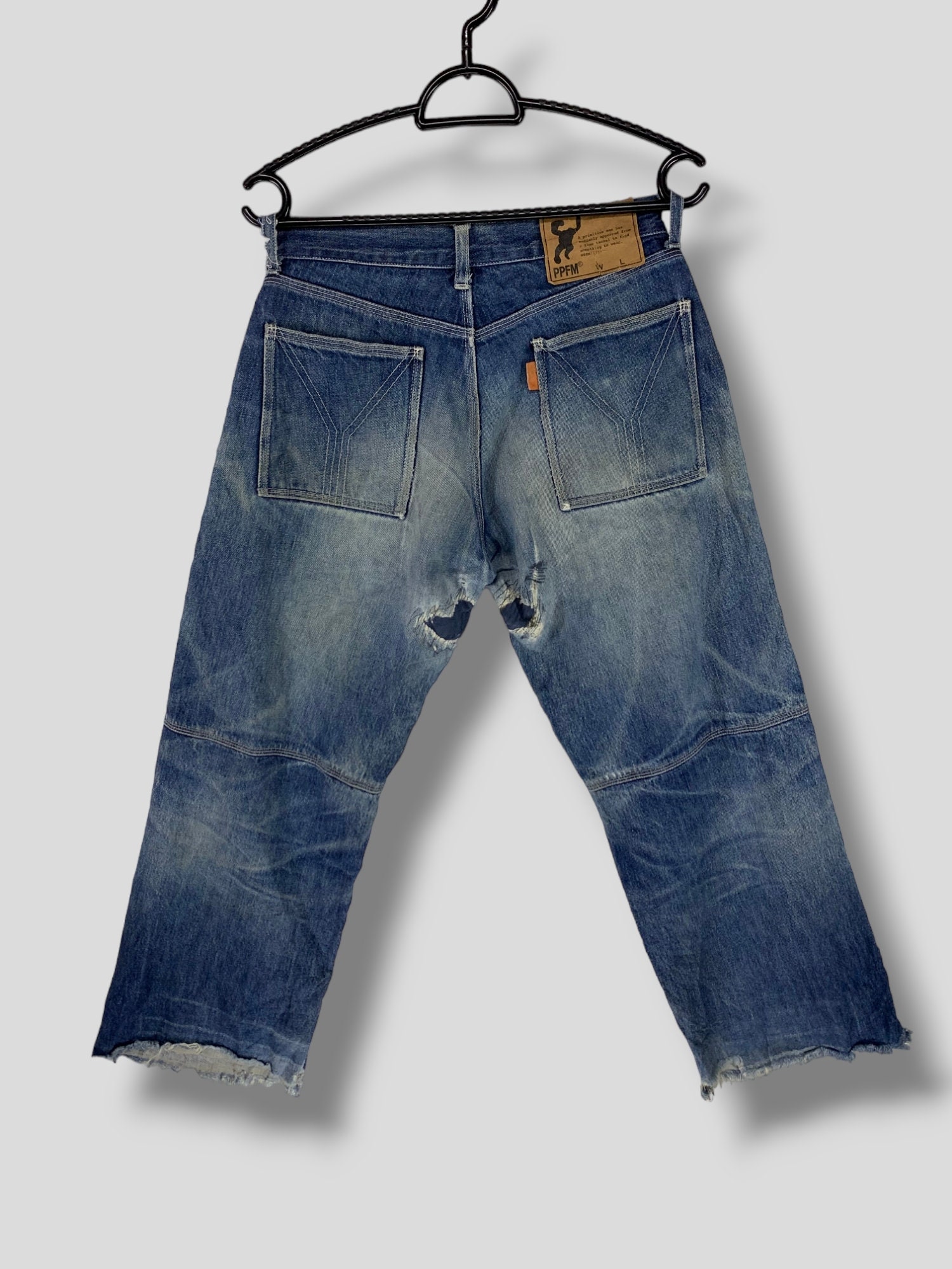 SIZE 28 Vintage PPFM Distressed Jeans Japanese Brand Streetwear