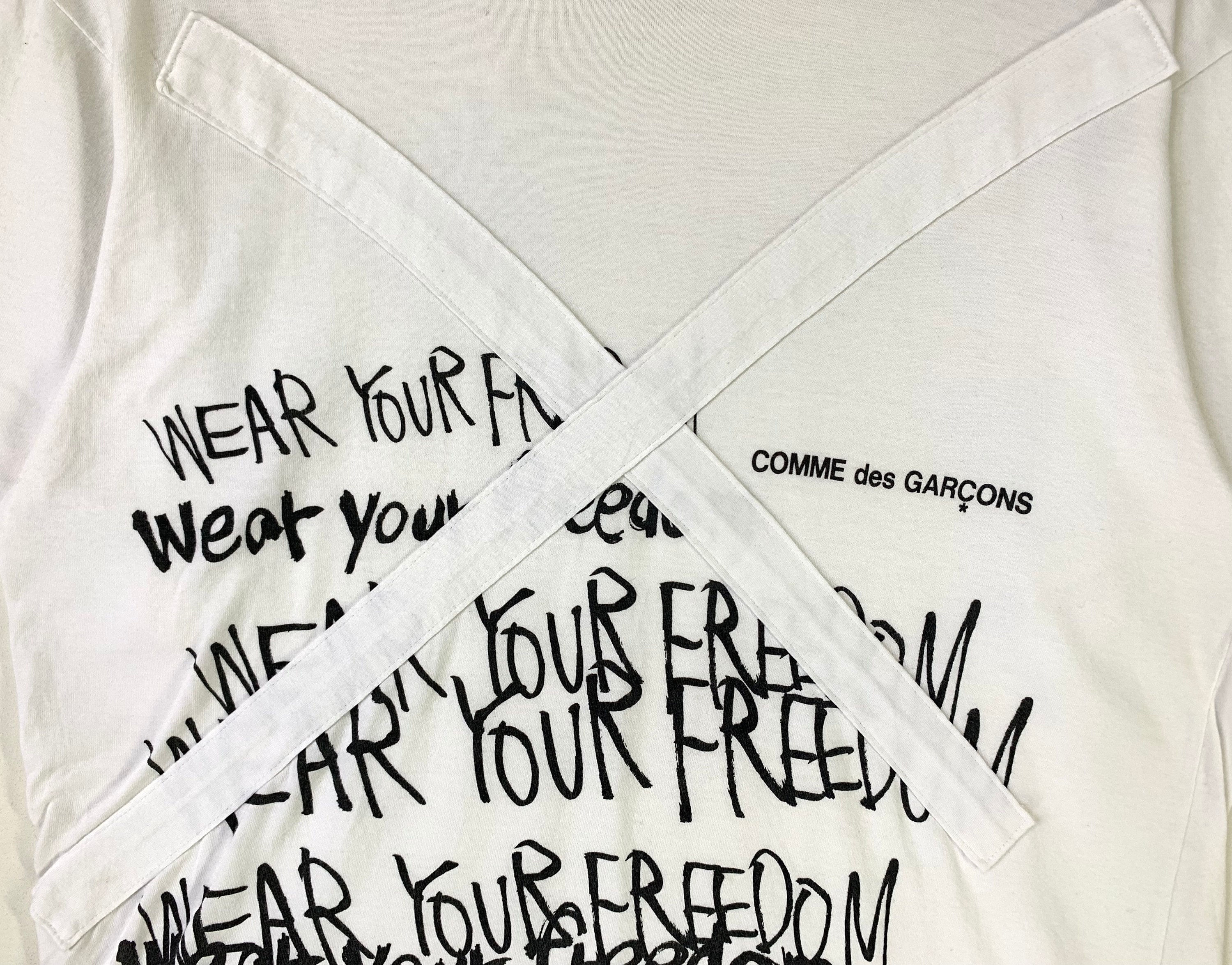 Vintage Comme Des Garcons Wear Your Freedom Tshirt Japanese Vintage Comme Des Garcons Wear Your Freedom Tshirt Japanese