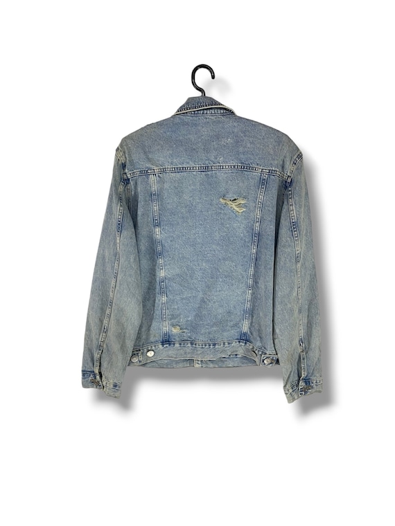 Vintage Y2k Guess distressed denim jacket streetw… - image 2