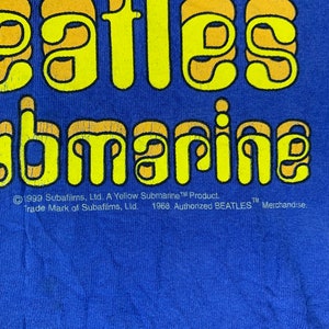 Vintage 90s the beatles yellow submarine tshirt english rock band tee size Medium image 4