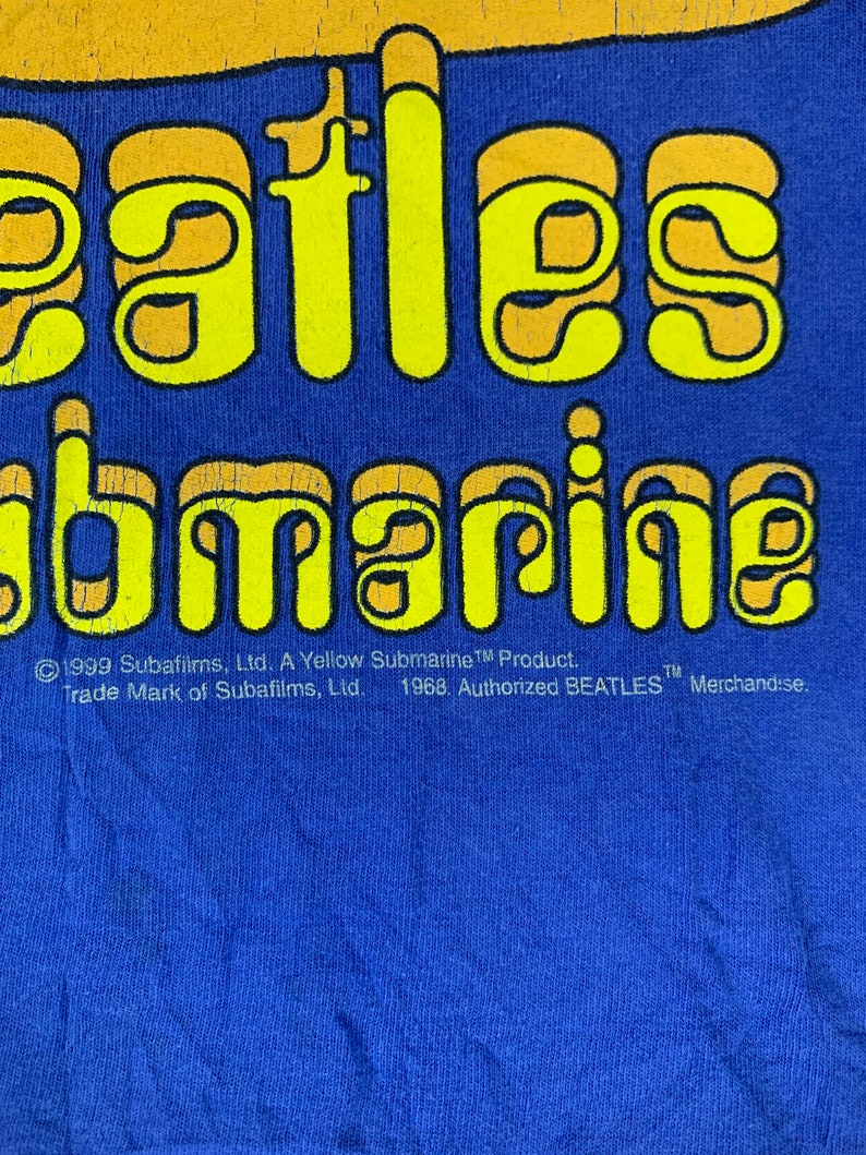 Vintage 90s the beatles yellow submarine tshirt english rock band tee size Medium image 4