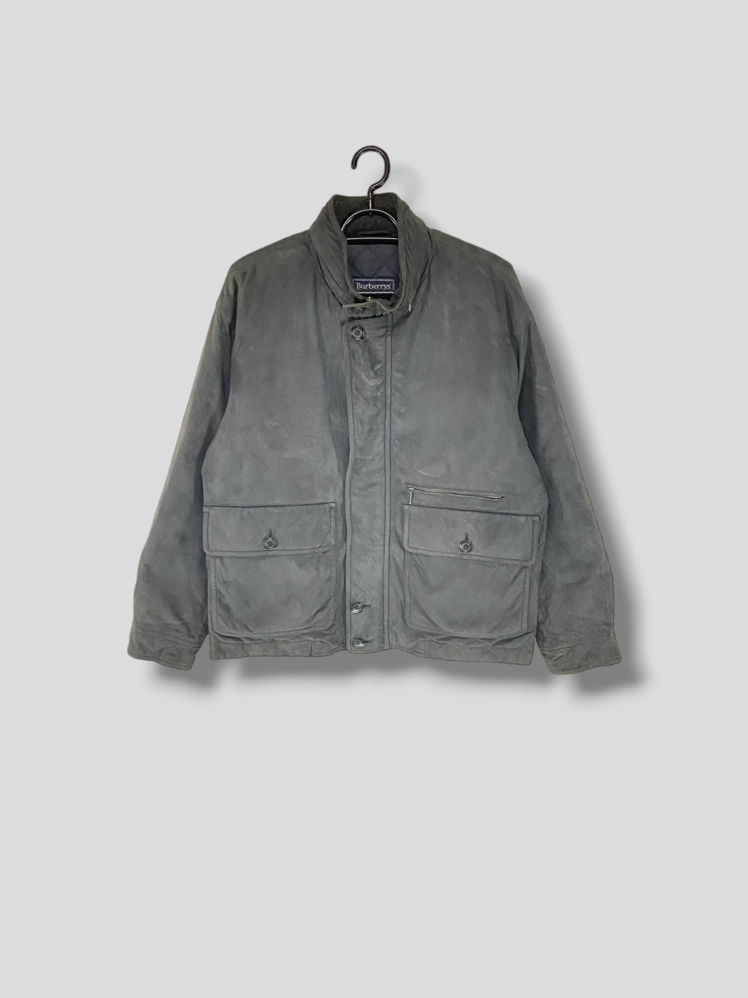 Vintage Burberry Leather Jacket Men's - Etsy