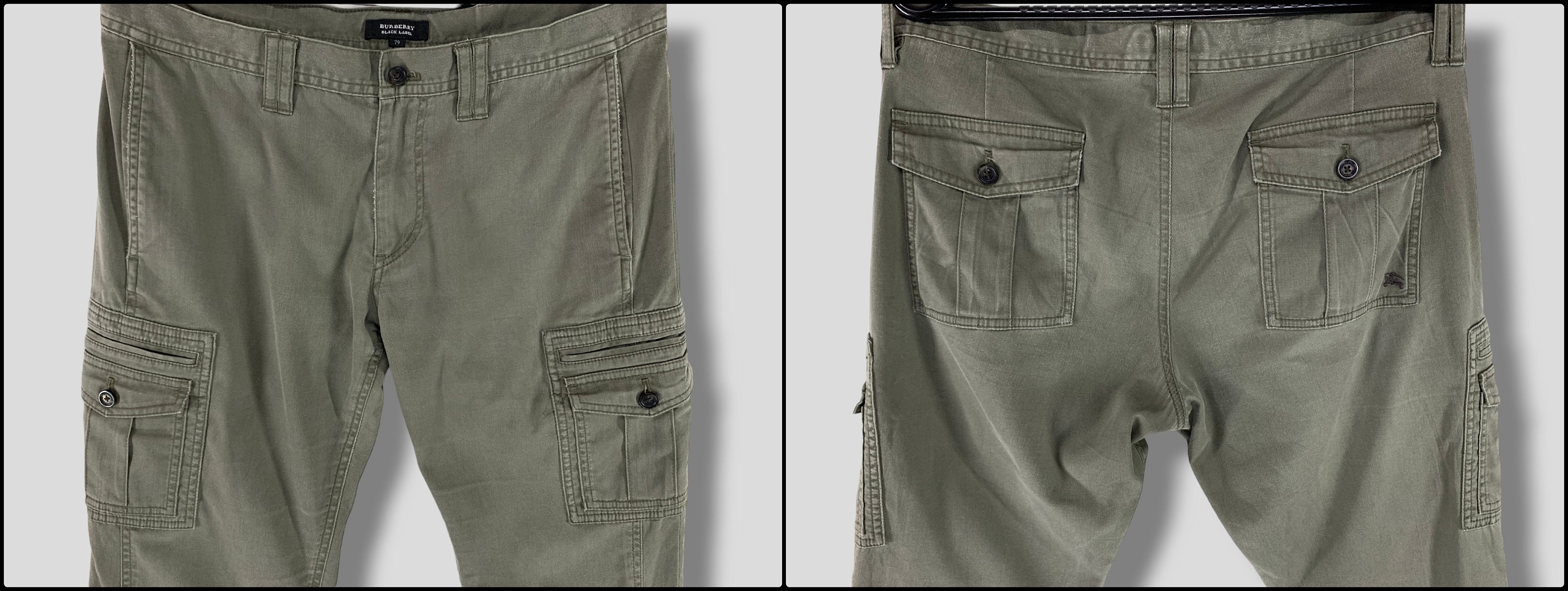 Vintage Y2K Burberry Cargo Pant Designer Utility Casual