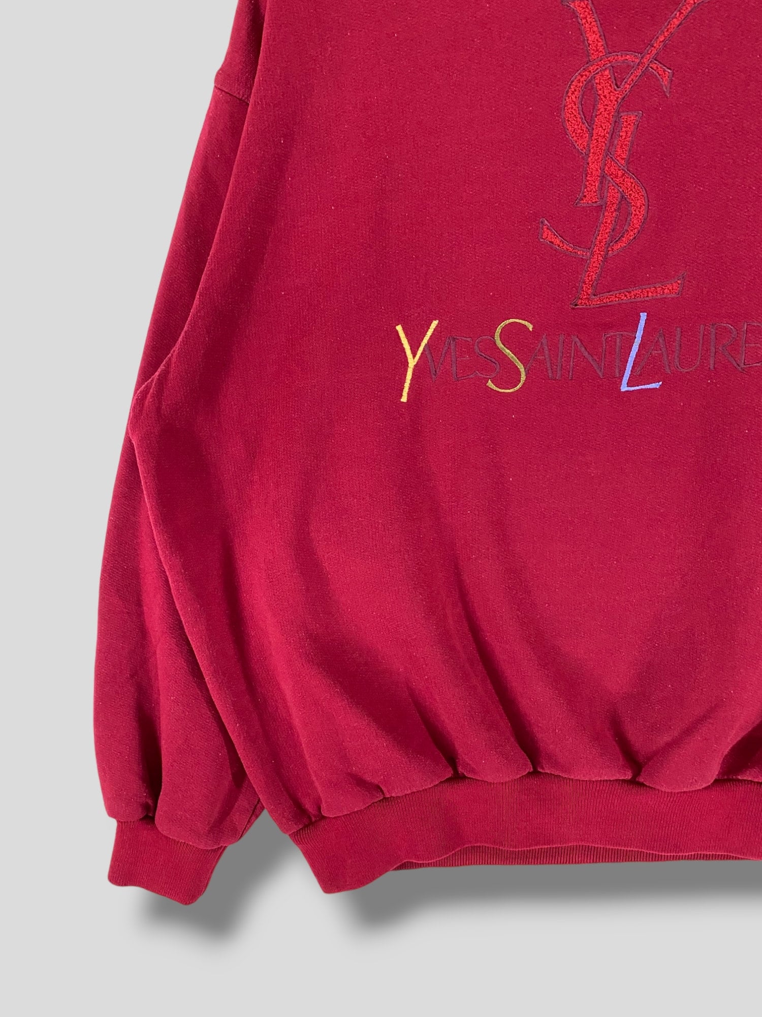 Vintage Yves Saint Laurent Pour Homme Multicolor Embroidered Logo