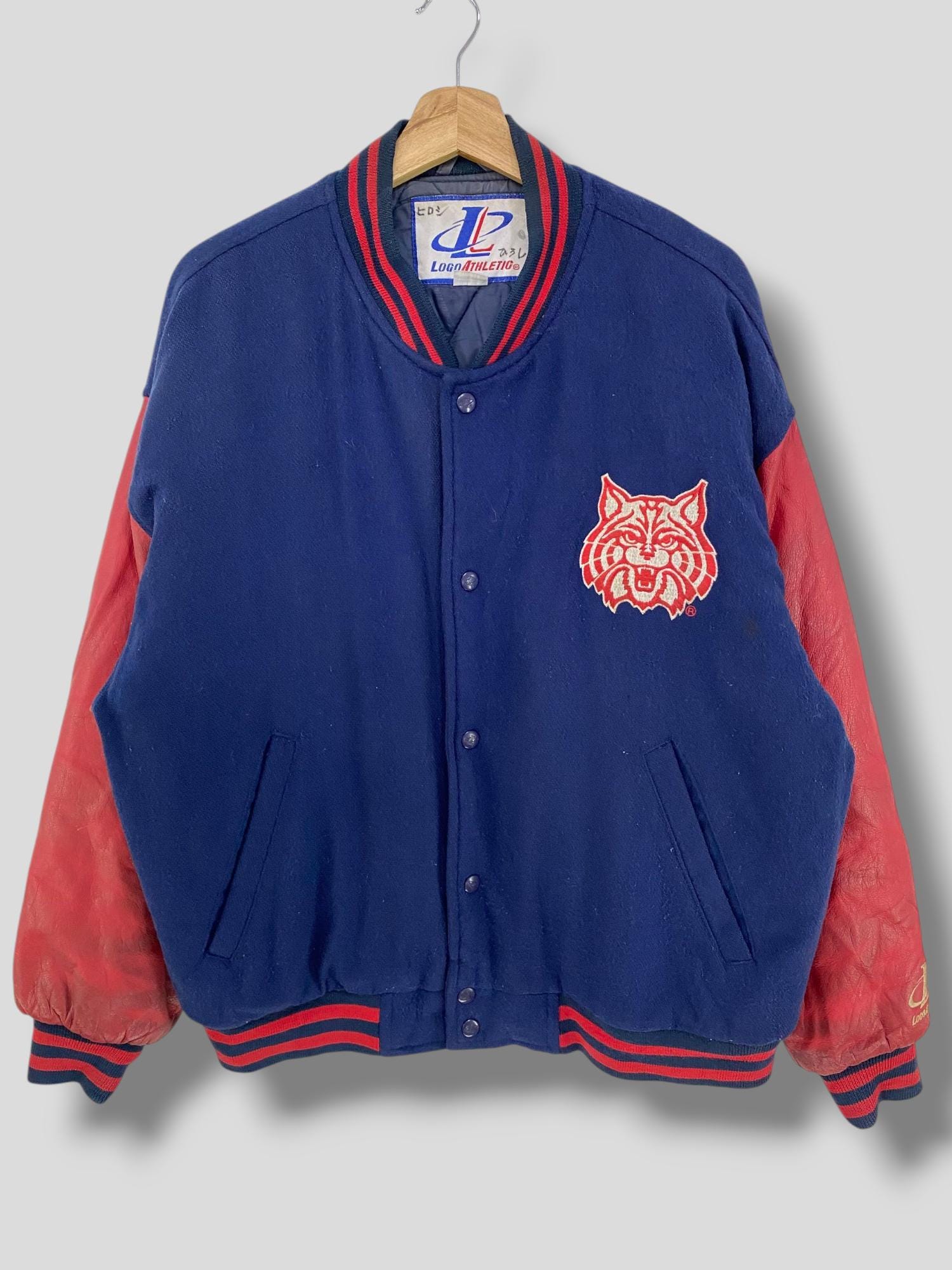 Vintage 90s Arizona Wildcats Wool Leather Varsity Jacket