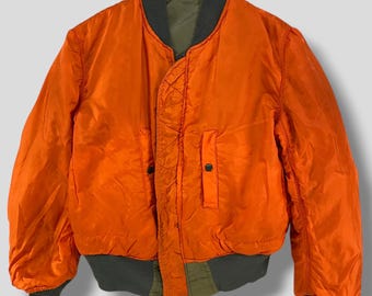 Vintage 90s Alpha Industries Reversible Flight MA-1 Bomber Jacket