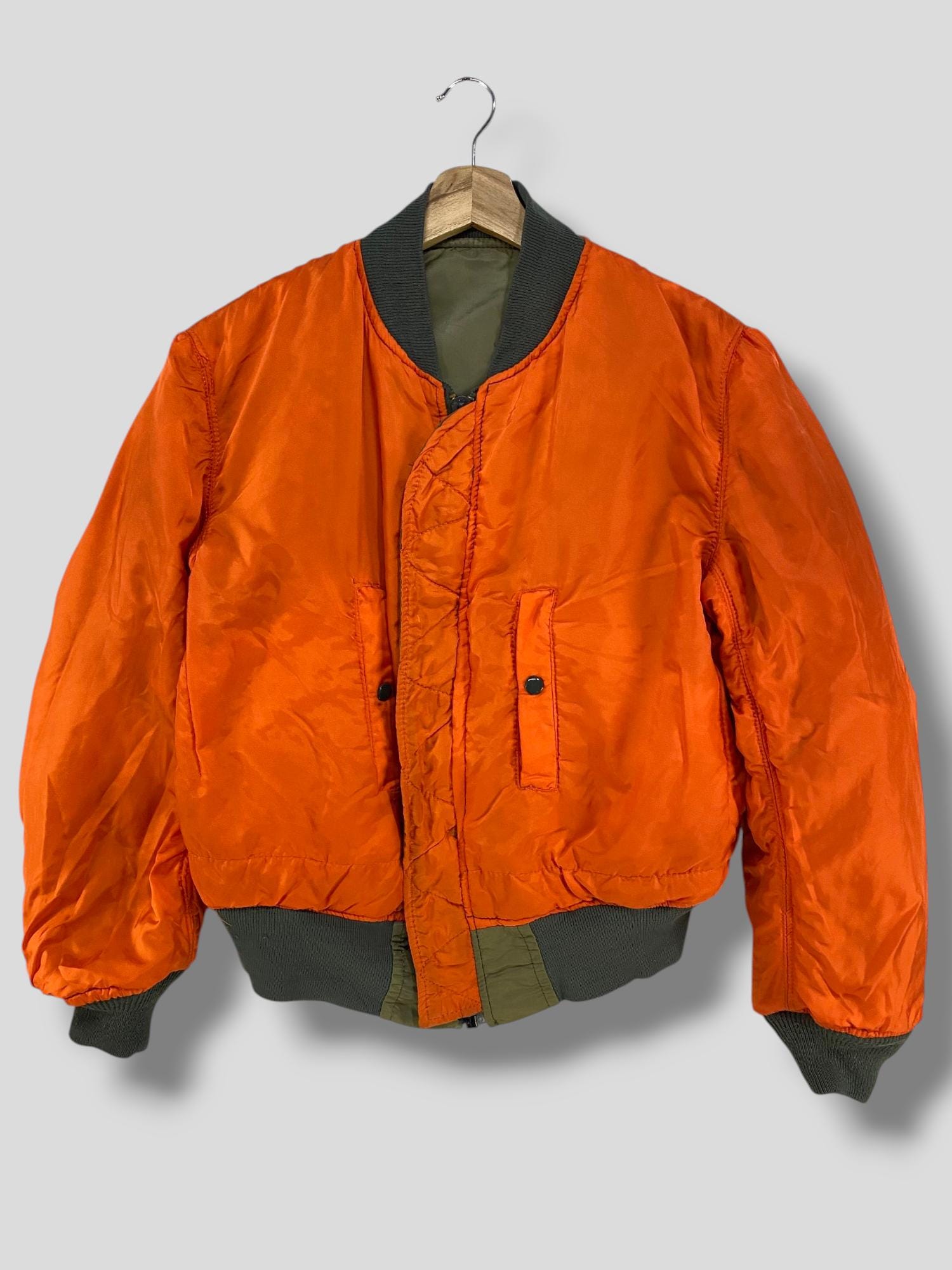 Vintage 90s Alpha Industries Reversible Flight MA-1 Bomber Jacket