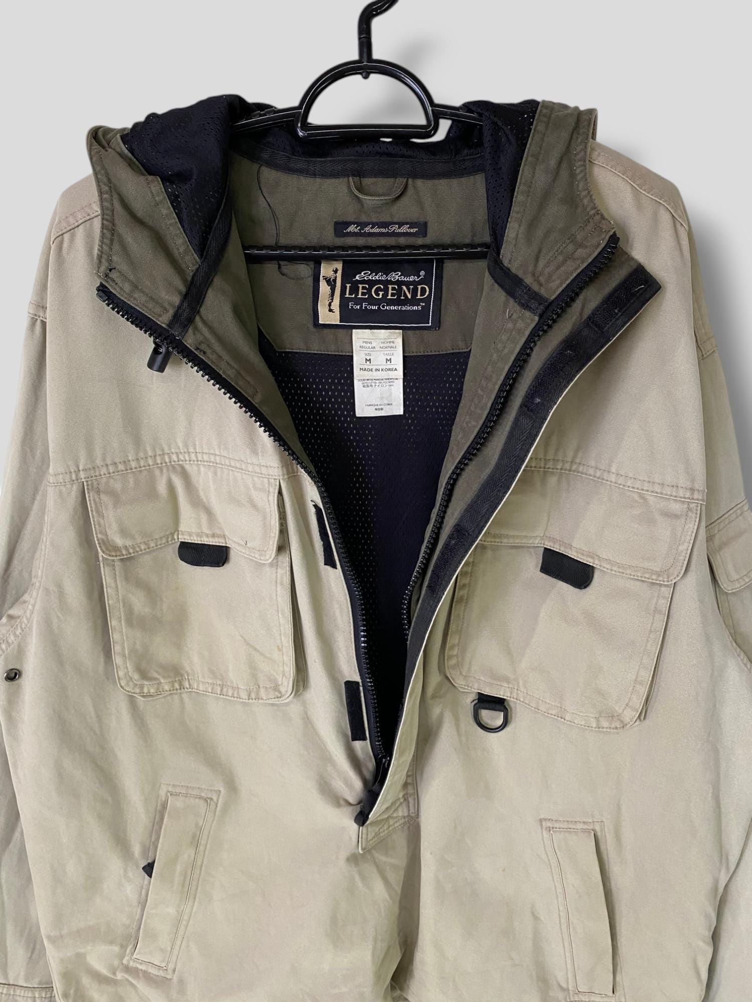 【送料無料】00s Eddie Bauer Legend Mt. Adams Pullover プルオーバージャケット vintage 古着 Vintage Eddie Bauer Legend Cotton Canvas Mt. Adams Pullover