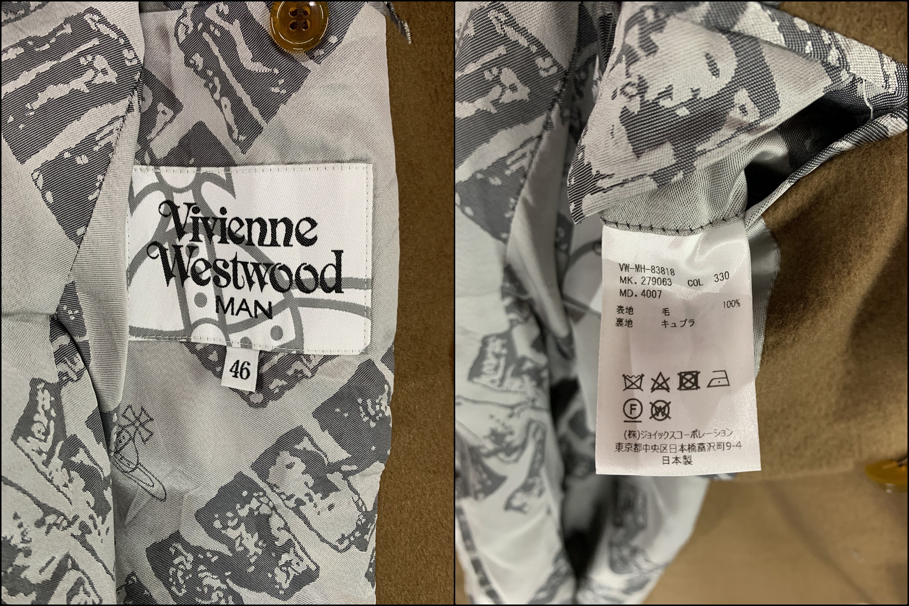 Vintage Vivienne Westwood Man Asymmetrical Wool Coat