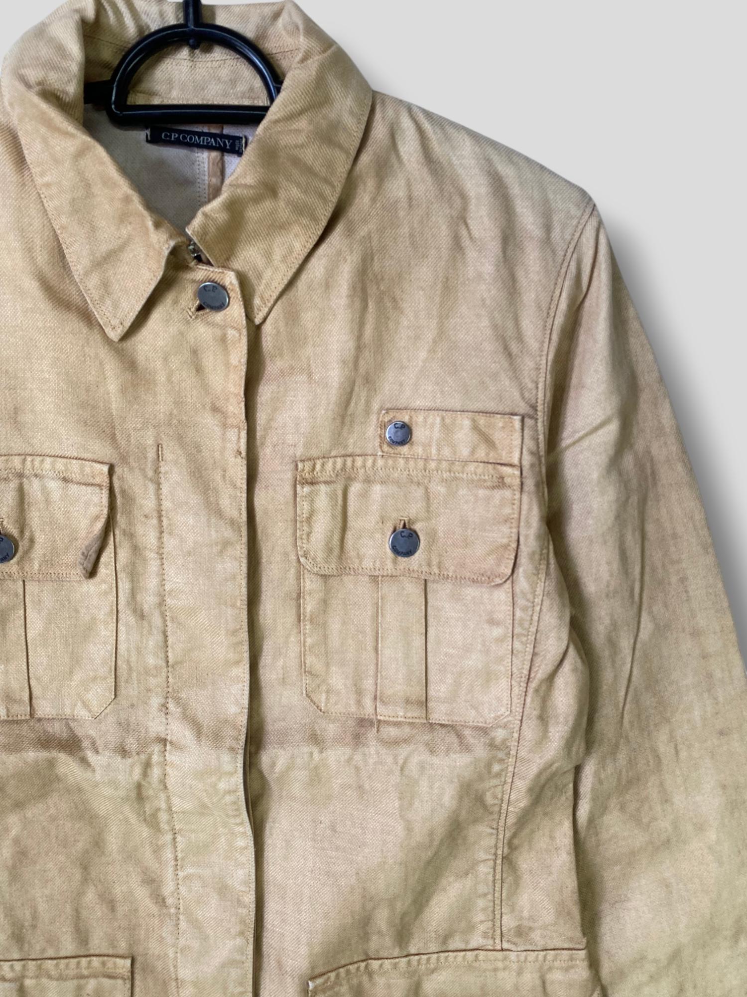Vintage C.P. Company Flachs Linen Field Jacket Designer Casual