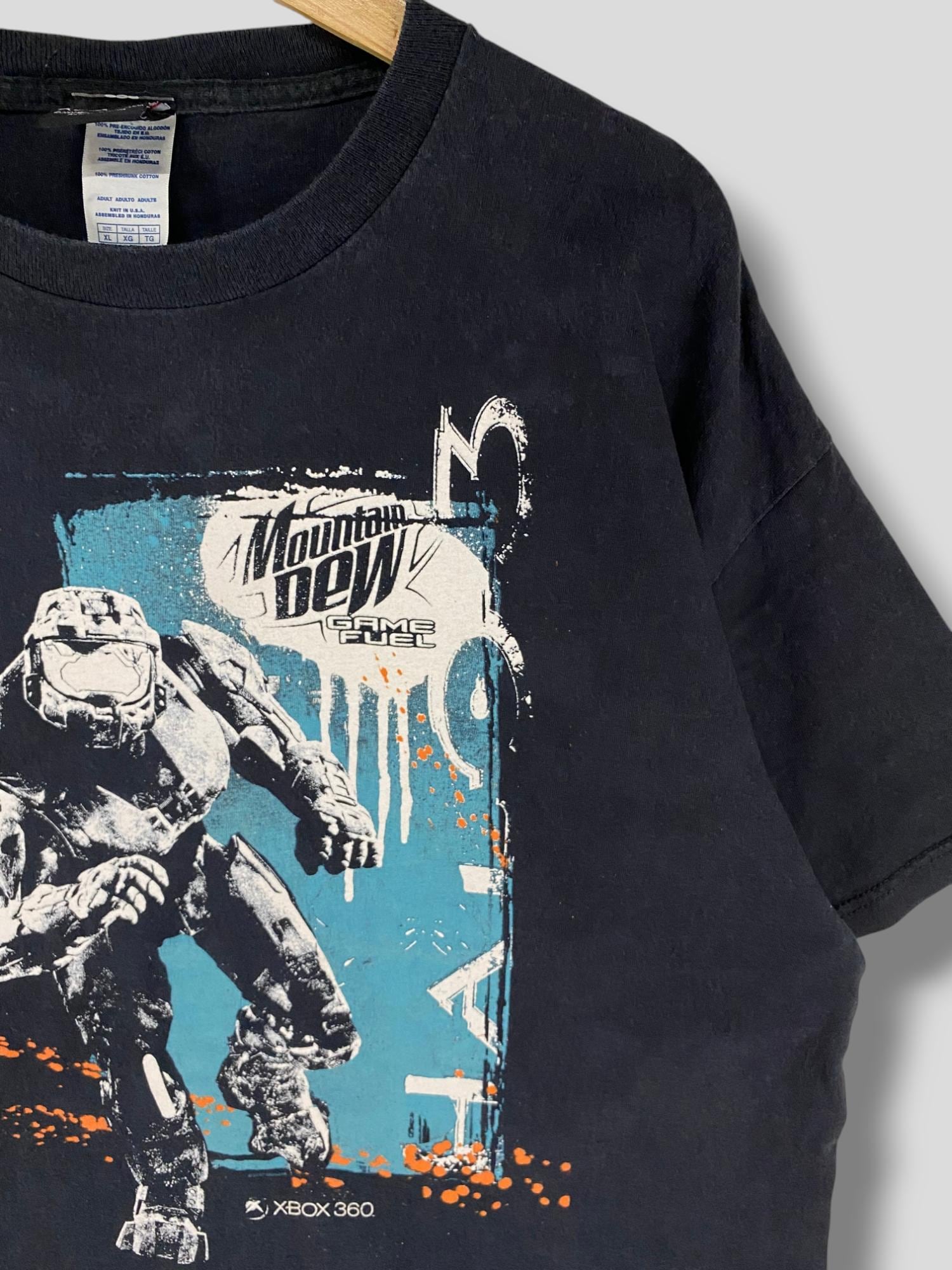 Vintage Halo 3 Xbox 360 Mountain Dew Video Game Promo Tshirt 