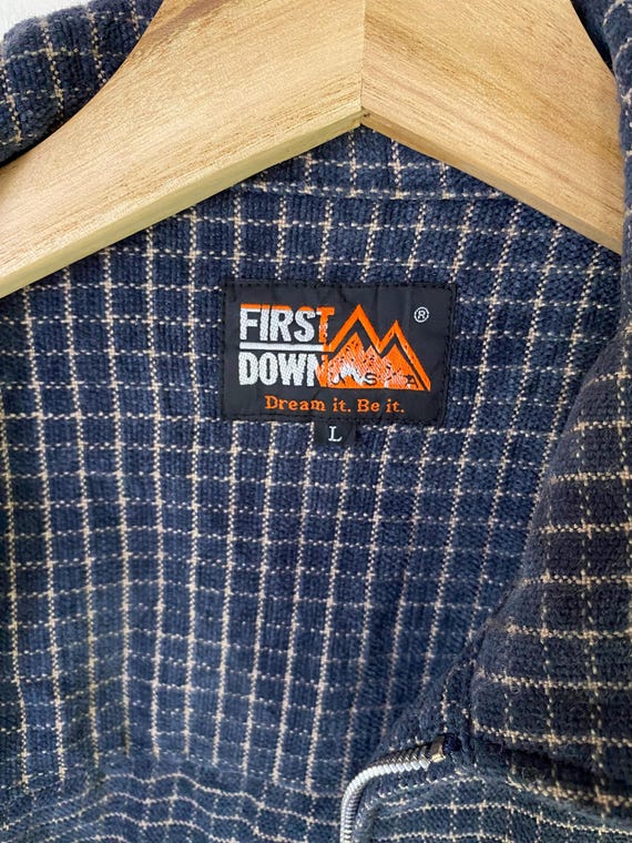 Vintage First down checkered jacket streetwear ca… - image 6