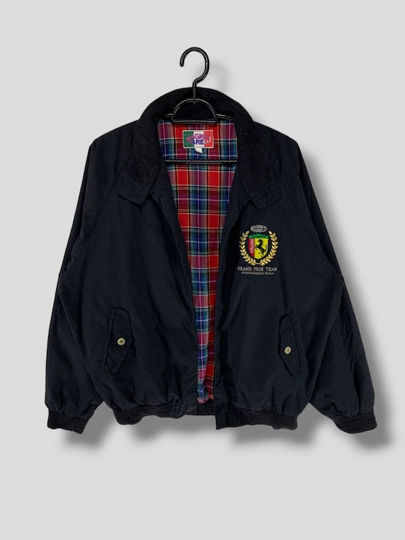 Vintage 90s Ferrari Magneti Marelli Grand Prix Team Tartan Plaid