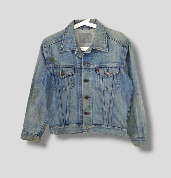 Authentic 1960s Big E LEvi's Denim Jacket Rare Type 3 Vintage Big E 350  button