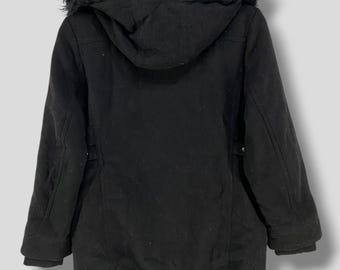 Vintage Y2k Blacks Faux Fur Hoodie Jacket Japanese Brand