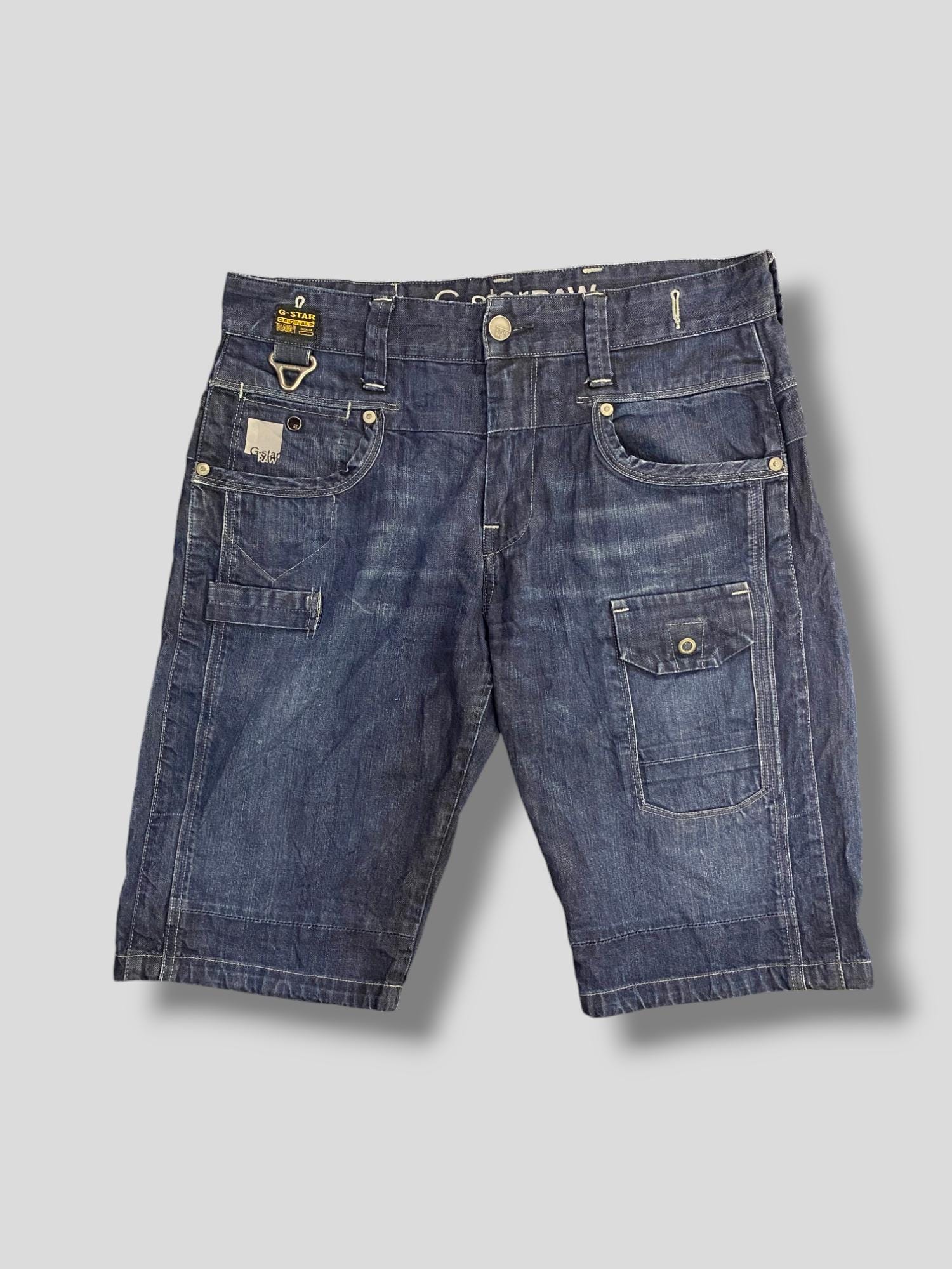 【ROMANTIC CROWN】24SS★ DAMAGE MULTI POCKET DENIM PANTS DAMAGE MULTI POCKET DENIM PANTS_BLUE | ROMANTIC CROWN