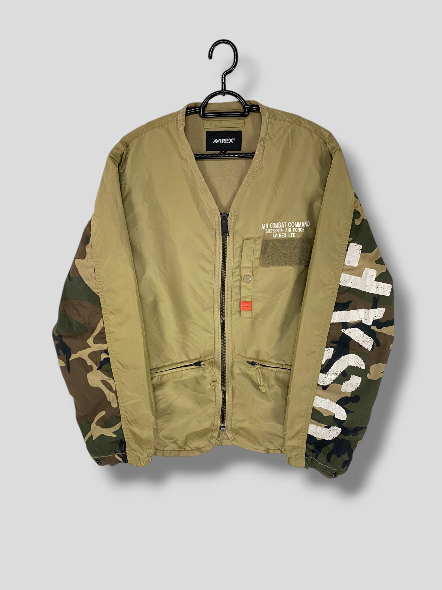 Vintage Y2K Avirex USAF Air Combat Camo Sleeve Jacket