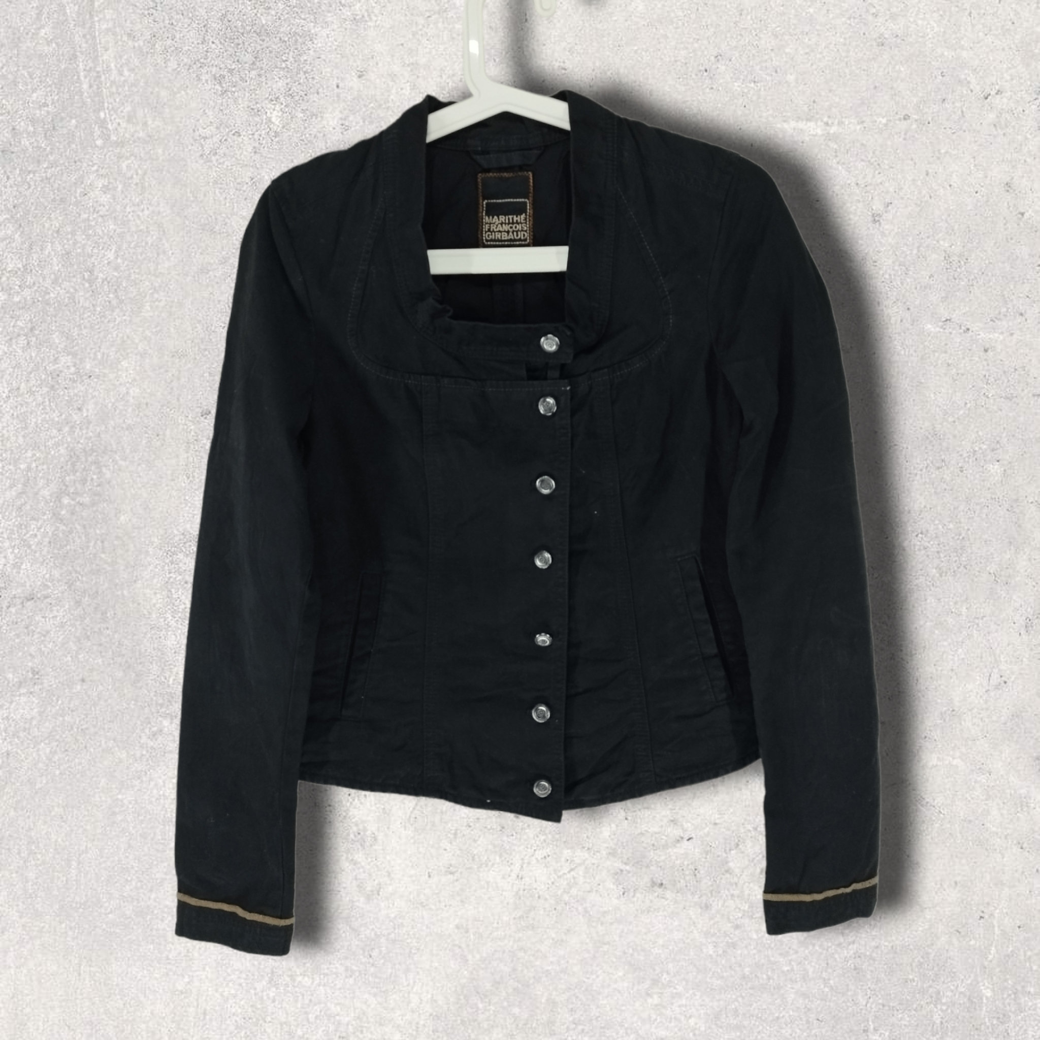 Vintage Y2K Marithe Francois Girbaud Floral Line Cropped Jacket 